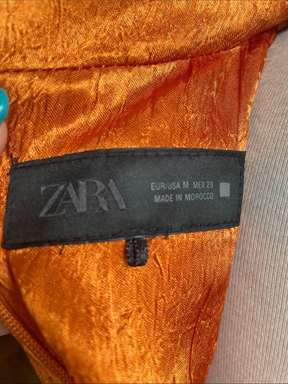 Zara Orange Blouse with Tie Waist - Picture 3 of 5